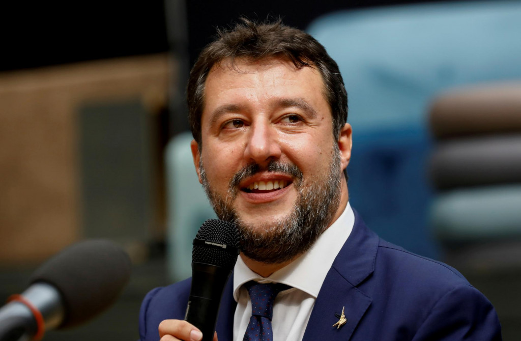 Taliansky vicepremiér a líder Ligy Matteo Salvini. FOTO: Reuters