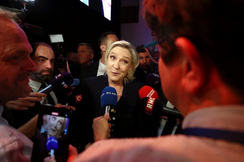 Marine Le Pen, francúzska krajne pravicová líderka a kandidátka krajne pravicového Národného združenia. FOTO: Reuters
