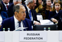 Ruský minister zahraničia Sergei Lavrov na stretnutí OBSE v novembri 2023. FOTO: REUTERS