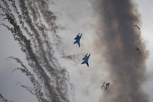 Ukrajina zostrelila 21 z 22 bezpilotných lietadiel. FOTO TASR/AP
