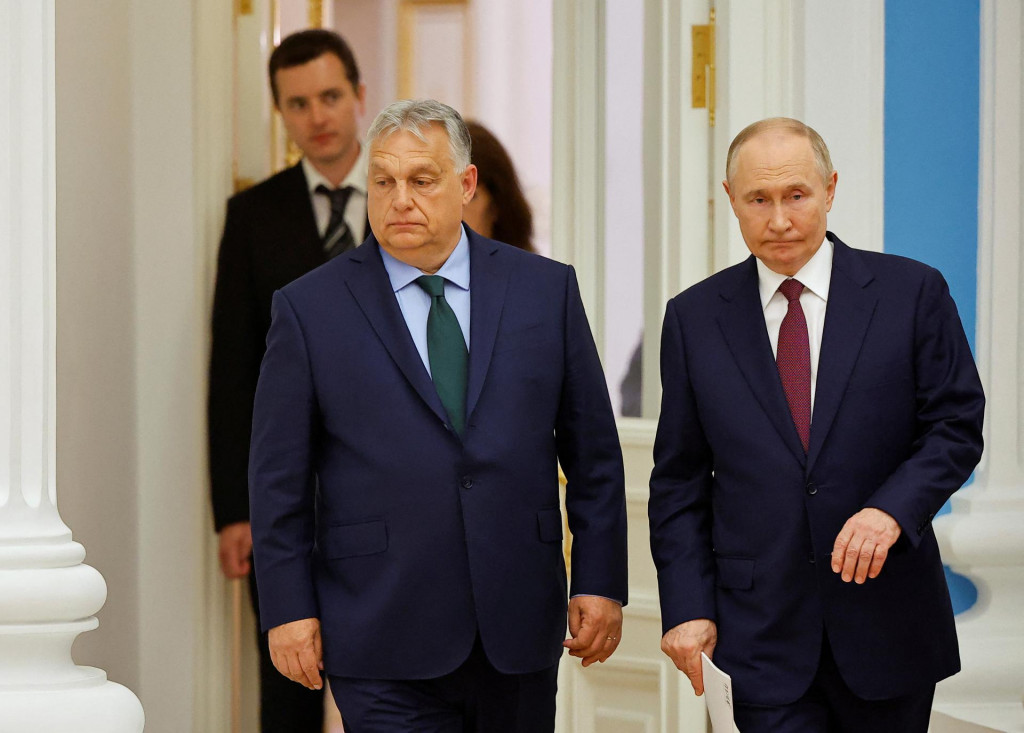 Maďarský premiér Viktor Orban a ruský prezident Vladimir Putin. FOTO: Reuters