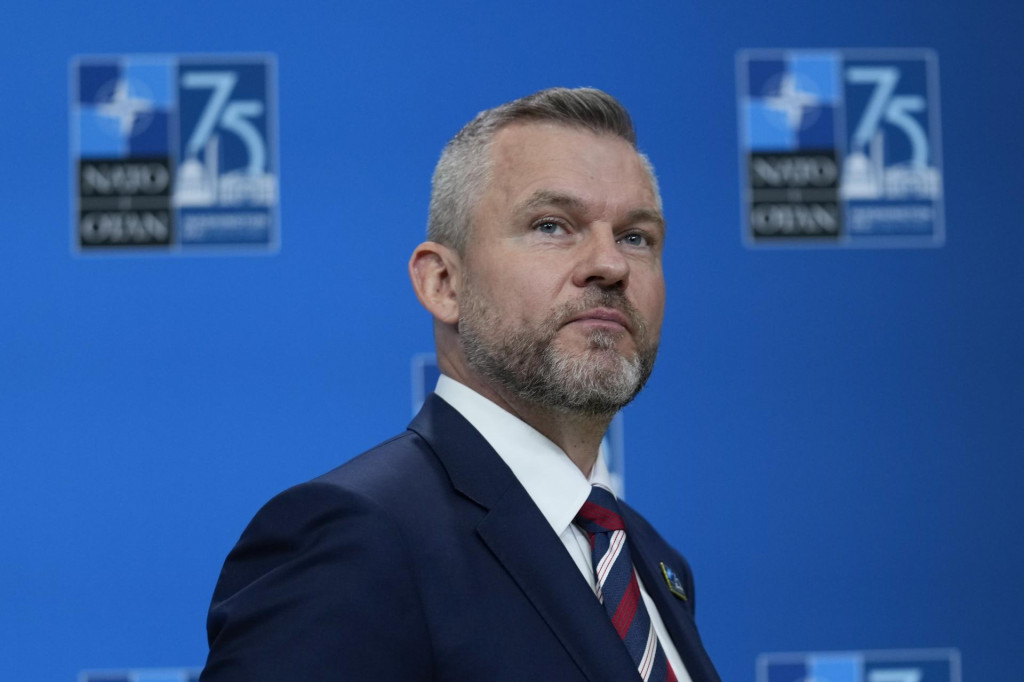 Slovenský prezident Peter Pellegrini prichádza na summit NATO vo Washingtone. FOTO: TASR/AP