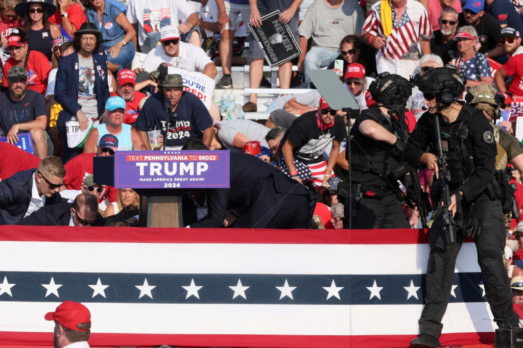 Útok na Donalda Trumpa. FOTO: Reuters