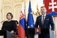 Prezident Peter Pellegrini a predsedníčka Súdnej rady Marcela Kosová. FOTO: TASR/Pavel Neubauer