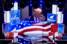 Predstavenie republikánskeho prezidentského kandidáta a bývalého prezidenta USA Donalda Trumpa počas nominačného zjazdu Republikánskej strany. FOTO: TASR/AP