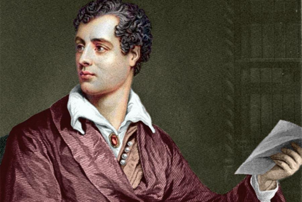 Básnik George Gordon Byron (1788 – 1824) na dobovom portréte od neznámeho autora.