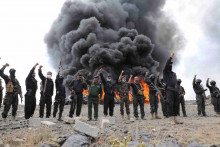 Členovia húsíjských bezpečnostných síl. Ilustračná fotografia. FOTO: Reuters