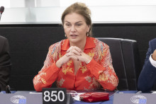 Slovenská europoslankyňa Monika Beňová počas ustanovujúcej plenárnej schôdze Európskeho parlamentu. FOTO: TASR/Martin Baumann
