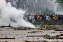 Protesty v Bangladéši. FOTO: Reuters