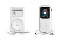 Dizajnový koncept iPodu mini pomocou puzdra a hodiniek Apple Watch od kórejského dizajnéra. FOTO: Behance, Joyce Kang