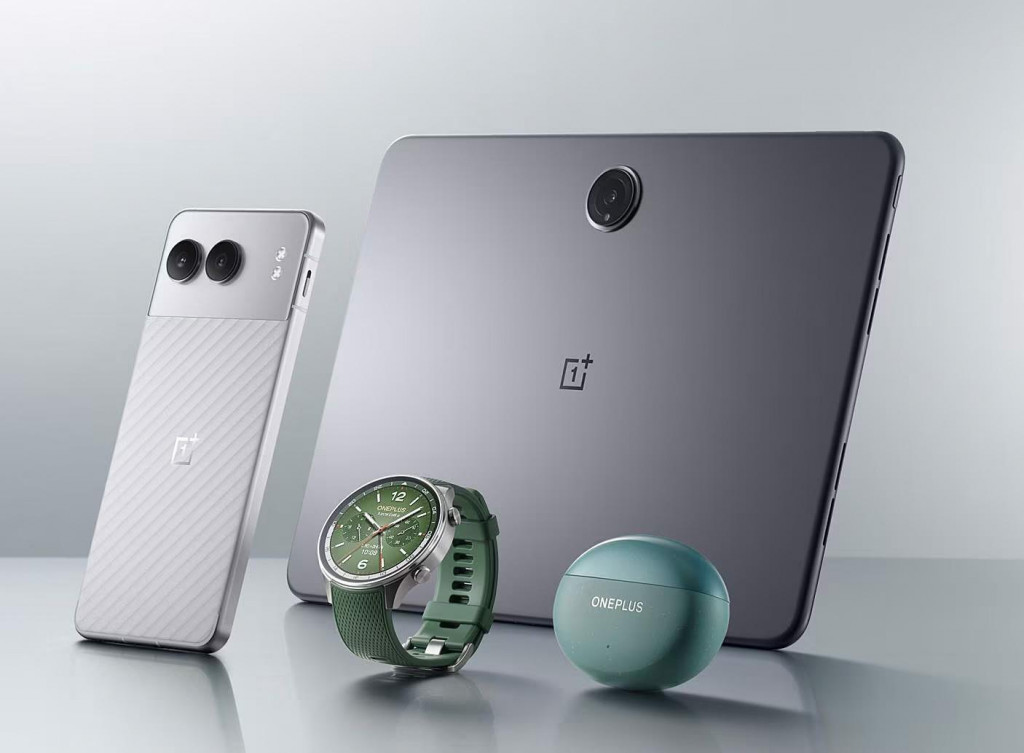 OnePlus Nord 4, tablet OnePlus Pad 2, hodinky OnePlus Watch 2R a slúchadlá OnePlus Nord Buds 3 Pro FOTO: OnePlus