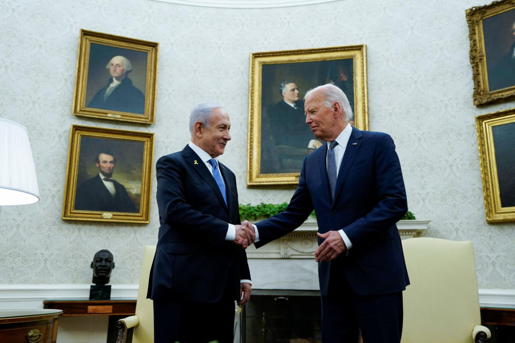 Americký prezident Joe Biden sa stretol s izraelským premiérom Benjaminom Netanjahuom. FOTO: Reuters