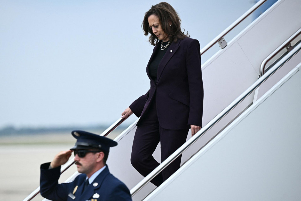 Demokratická kandidátka na prezidenta USA, viceprezidentka Kamala Harrisová. FOTO: Reuters