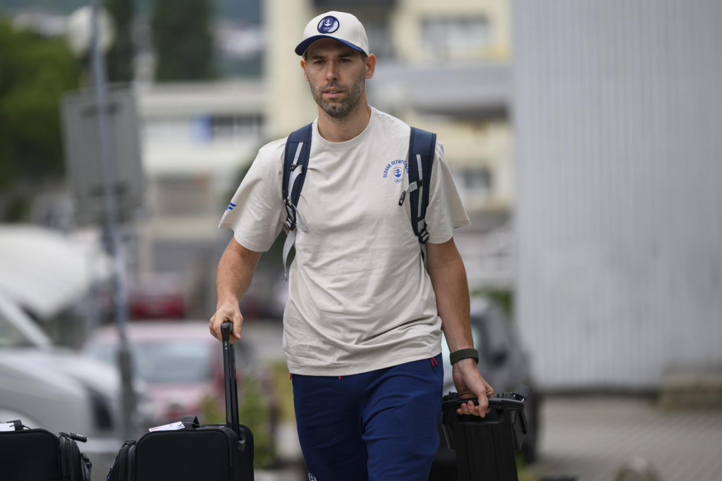 Slovenský reprezentant v športovej streľbe Juraj Tužinský nepostúpil do osemčlenného finále vzduchovej pištole na olympijských hrách vo Francúzsku. FOTO: TASR/Jaroslav Novák
