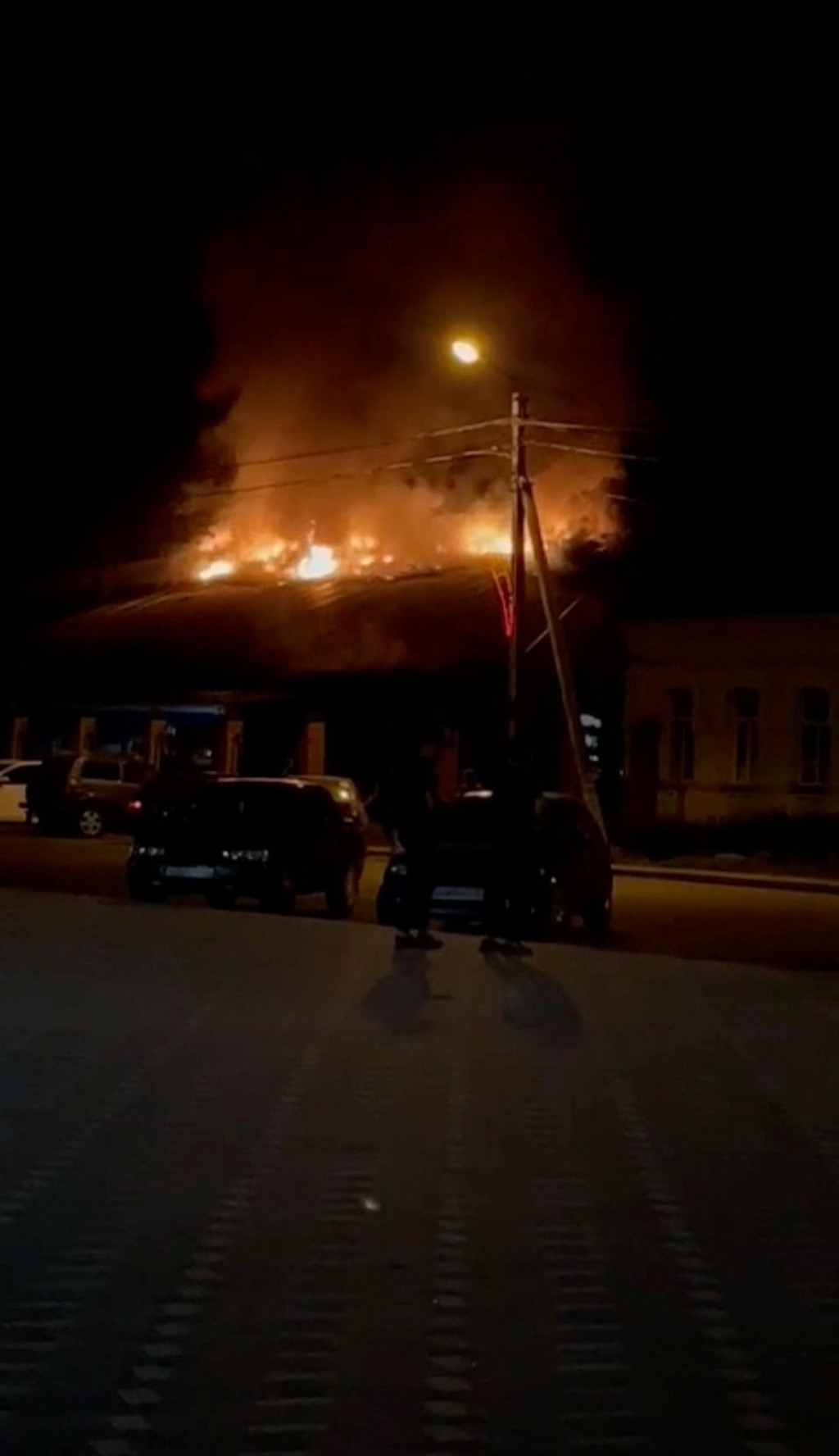 Požiar v Kursku. FOTO: Reuters