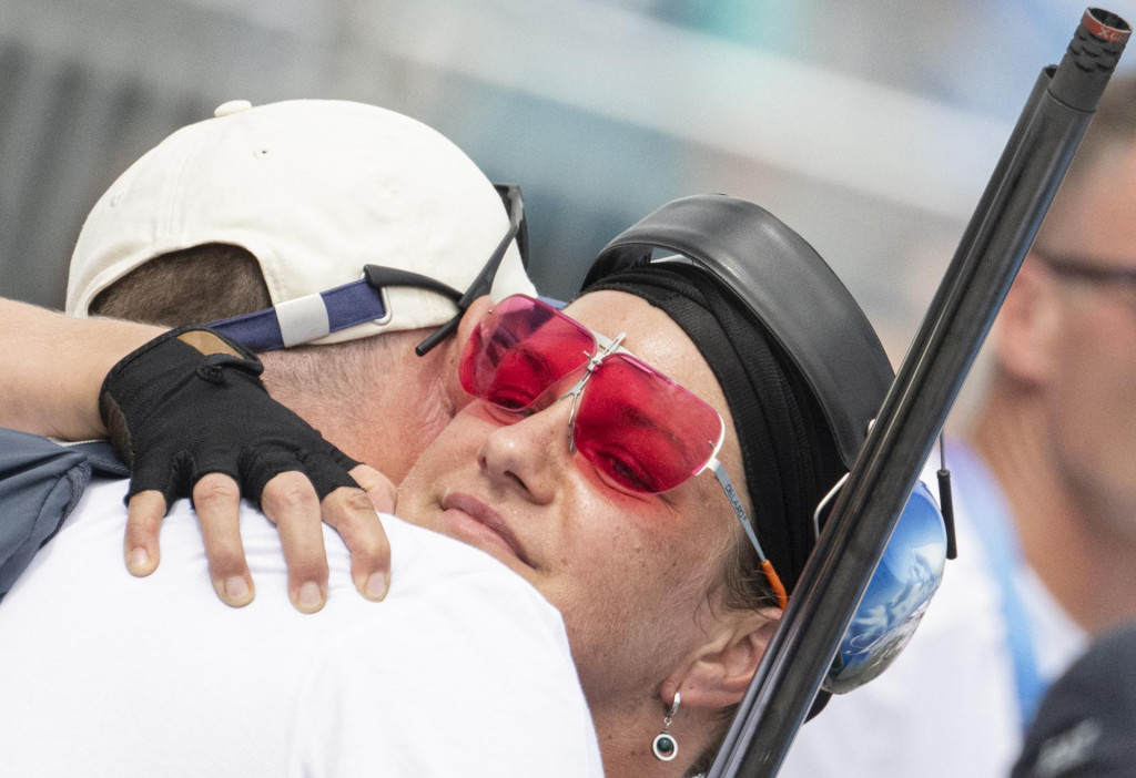 Slovenská reprezentantka v športovej streľbe Zuzana Rehák-Štefečeková po kvalifikácii trapu na letných olympijských hrách. FOTO: TASR/Martin Baumann