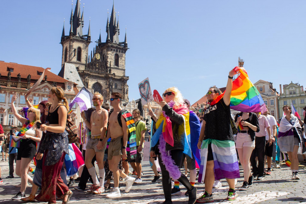 Pochod Pride v Prahe v roku 2023. FOTO: TASR/Barbora Vizváryová