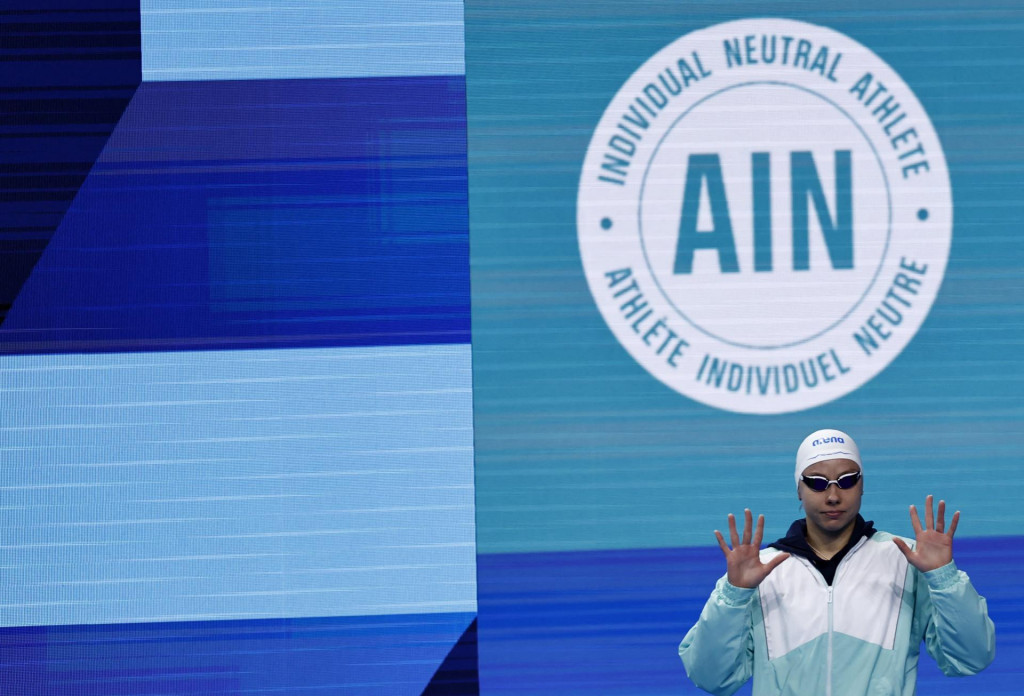 Bieloruská plavkyňa Alina Zmušková štartuje na OH v Paríži pod označením Individuálni neutrálni športovci. FOTO: REUTERS