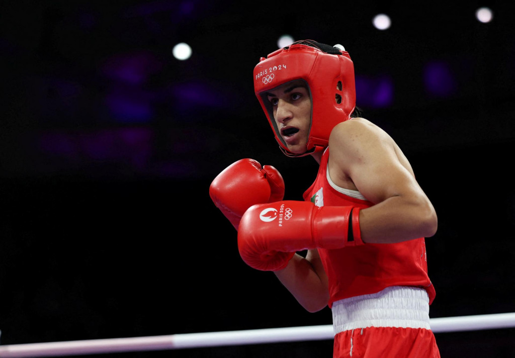 Alžírska boxerka Imane Khelifová. FOTO: Reuters