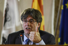 Exilový vodca katalánskych separatistov Carles Puigdemont. FOTO: TASR/AP