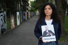 Taciana Chomičová, sestra väznenej bieloruskej opozičnej političky Maryje Kalesnikavovej. FOTO: Reuters