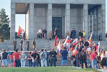 Akcia proruských motorkárov Brat za Brata na Slavíne.

FOTO: HN/Autorka