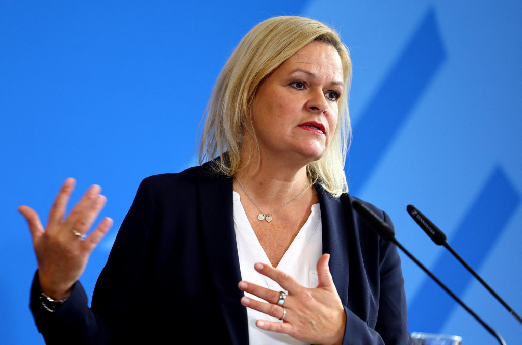 Nemecká ministerka vnútra Nancy Faeserová. FOTO: REUTERS