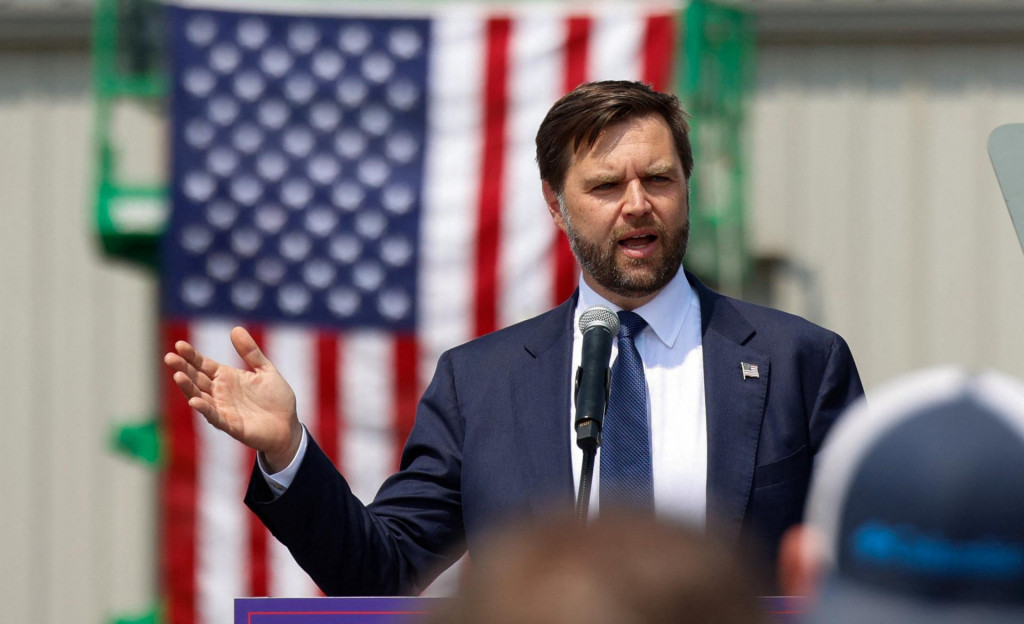 Nominant americkej Republikánskej strany na viceprezidenta v nadchádzajúcich novembrových voľbách J. D. Vance. FOTO: Reuters