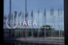 Logo Medzinárodnej agentúry pre atómovú energiu (MAAE). FOTO: Reuters