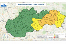 Meteorologické výstrahy pred búrkami. FOTO: SHMÚ