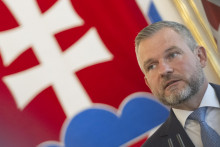 Na snímke prezident SR Peter Pellegrini počas vyhlásenia po spoločnom stretnutí s podpredsedom NR SR Petrom Žigom (Hlas-SD), ktorý je poverený riadením parlamentu, v Prezidentskom paláci 26. augusta 2024 v Bratislave. FOTO TASR - Martin Baumann FOTO: Martin Baumann