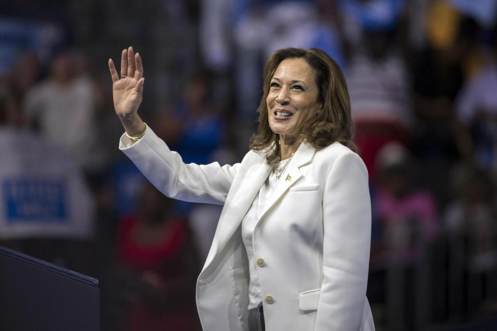 Americká viceprezidentka a prezidentská nominantka demokratov Kamala Harrisová. FOTO: TASR/AP