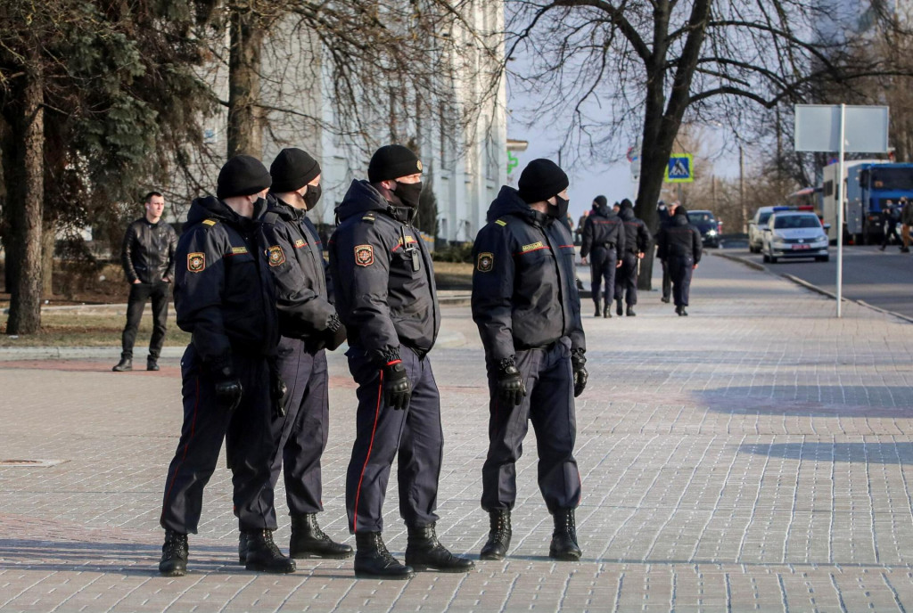 Bieloruská polícia. FOTO: Reuters