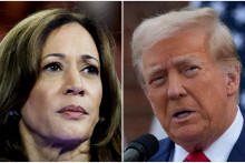 Americká viceprezidentka Kamala Harrisová a exprezident Donald Trump. FOTO: REUTERS