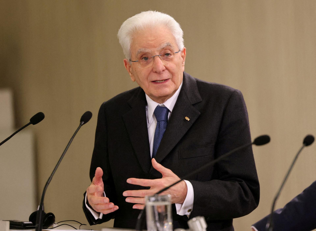 Na snímke taliansky prezident Sergio Mattarella. FOTO: Reuters