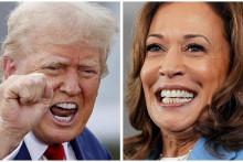 Americká viceprezidentka Kamala Harrisová a republikánsky prezidentský kandidát a bývalý americký prezident Donald Trump. FOTO: REUTERS