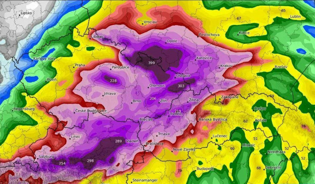 Do našej oblasti prídu silné záplavy. FOTO: Imeteo.sk