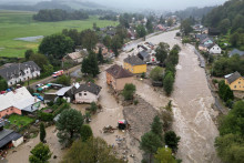 Zaplavené kúpeľné mesto Jeseník na severovýchode Českej republiky. FOTO: REUTERS