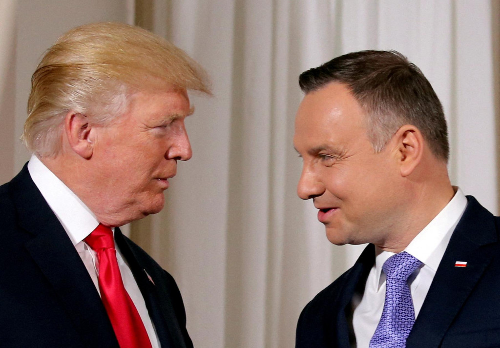 Donald Trump a Andrzej Duda v roku 2017. FOTO: REUTERS