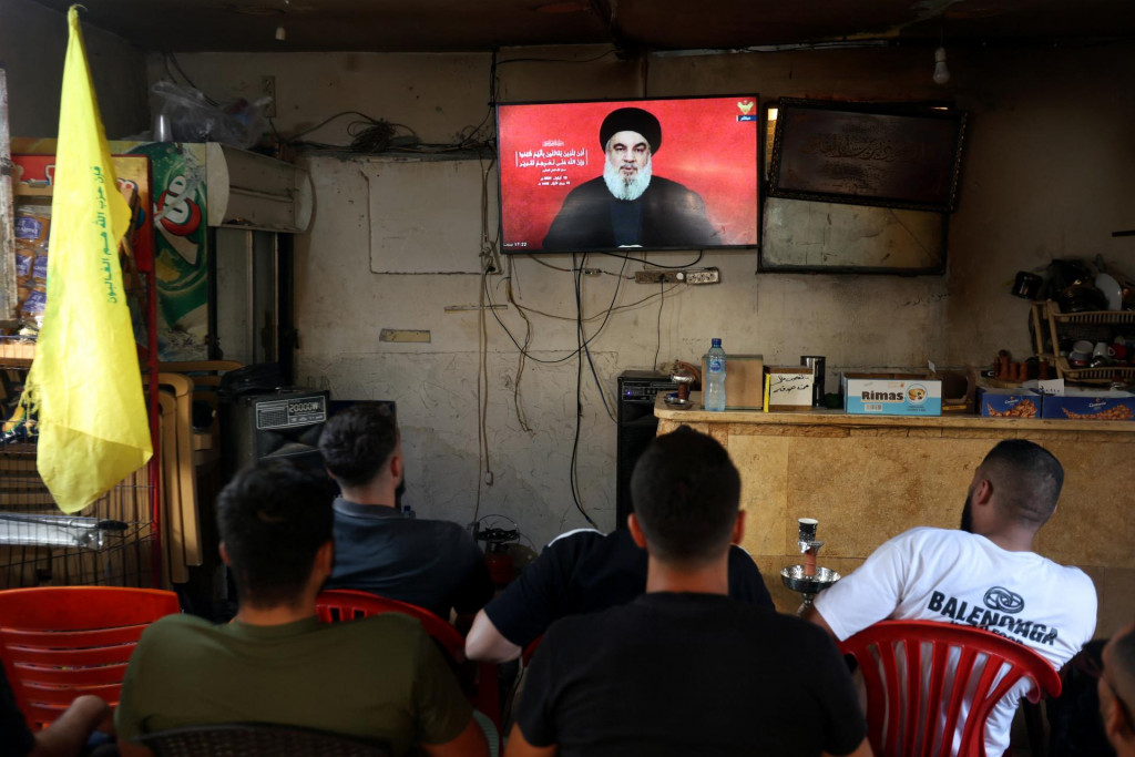 Vodca libanonského militantného hnutia Hizballáh Hasan Nasralláh. FOTO: Reuters