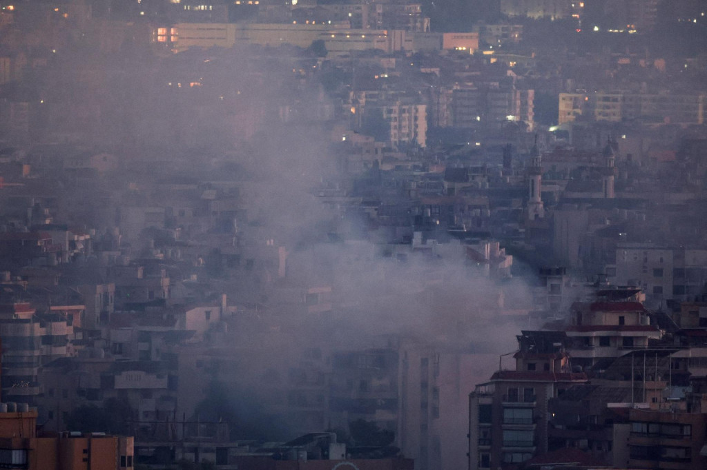 Útok Izraela v južnom predmestí Bejrútu. FOTO: Reuters