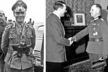 Poľný maršal Erwin Rommel ako frontový veliteľ v africkej púšti a pri preberaní Rytierskeho kríža od führera.