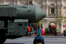 Ruský medzikontinentálny balistický raketový systém Jars. FOTO: REUTERS