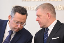 Na snímke premiér Robert Fico a minister financií Ladislav Kamenický.

FOTO: TASR/ M. Baumann