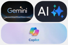 Koláž, logá Google Gemini, Samsung Galaxy AI, Microsoft Copilot FOTO: HN/Google, Samsung, Microsoft