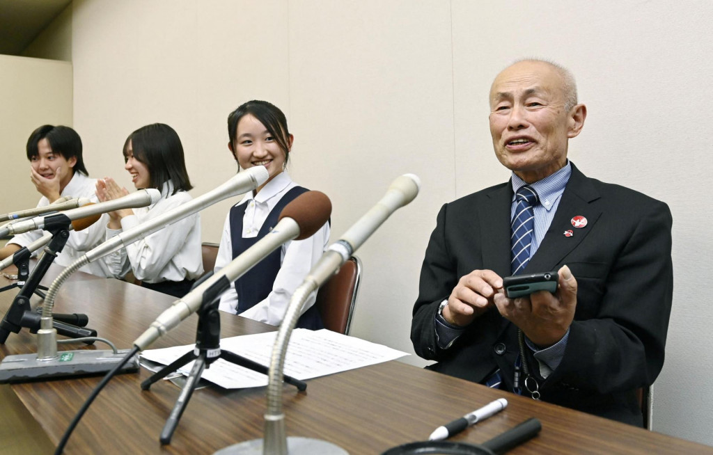 Šéf organizácie Nihon Hidankjó Tošijuki Mimaki. FOTO: Reuters/Kjódó