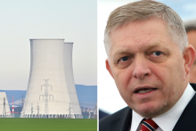 Robert Fico a jadrová elektráreň v Jaslovských Bohuniciach. FOTO: HN