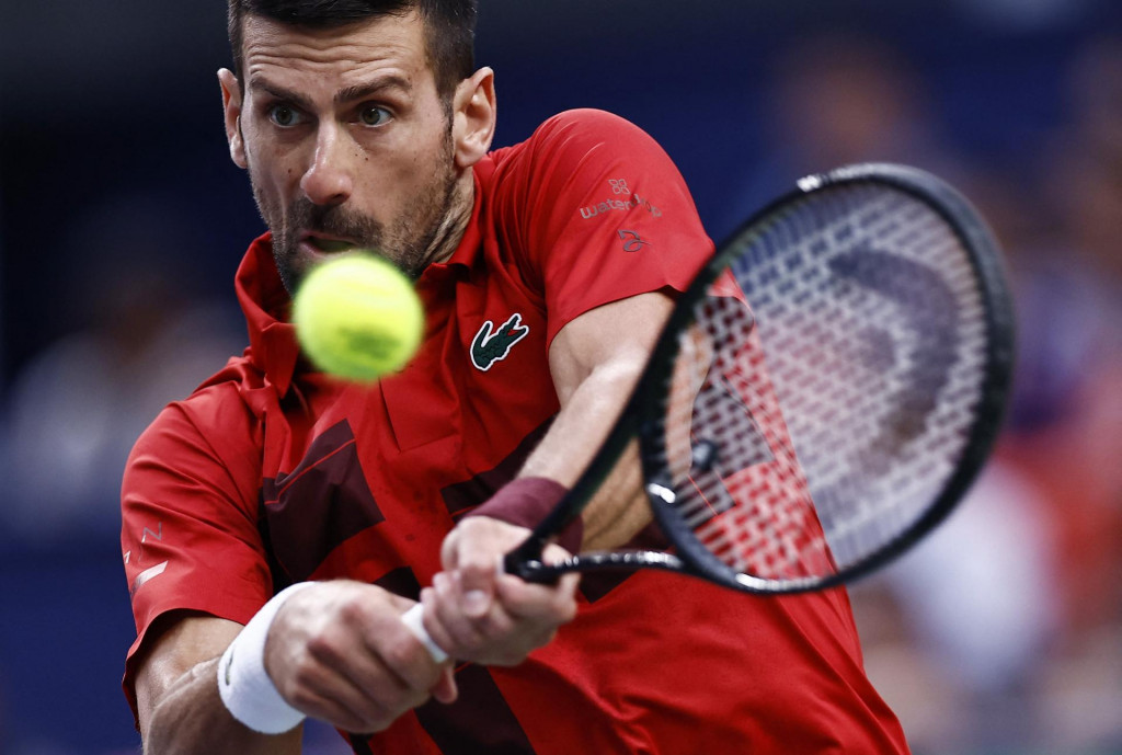 Šesť kráľov titulu tvoria Novak Djokovič (na snímke), Rafael Nadal, Carlos Alcaraz, Jannik Sinner, Daniil Medvedev a Holger Rune. FOTO: REUTERS