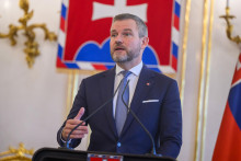 Prezident Peter Pellegrini počas tlačovej konferencie po spoločnom stretnutí s ministrom zdravotníctva Kamilom Šaškom. FOTO: TASR/Jaroslav Novák