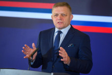 Na snímke predseda vlády Robert Fico po samite lídrov v Komárne. FOTO: TASR/J. Novák